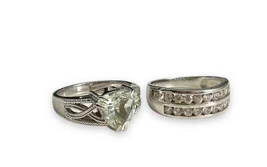 Two Silver Dress Rings