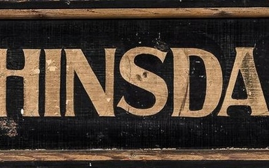 Two-sided Wood "Dr. Hinsdale" Trade Sign
