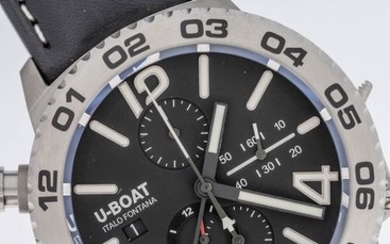 U-Boat - Doppiotempo Automatic GMT Chronograph Watch Stainless Steel - 9016 - Men - Brand New