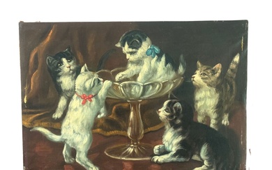 UNIDENTIFIED SIGNATURE Allegory of cats