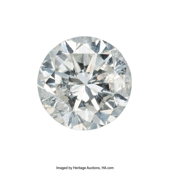 Unmounted Diamond The round brilliant-cut diamond measures 7.29 -...