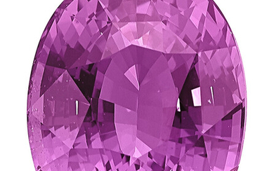 Unmounted Purple Sapphire Sapphire: Oval-shape weighing 5.11 carats Dimensions:...