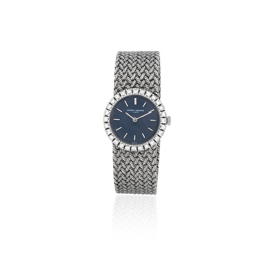 Vacheron & Constantin. A lady's 18K white gold and diamond set manual wind bracelet watch