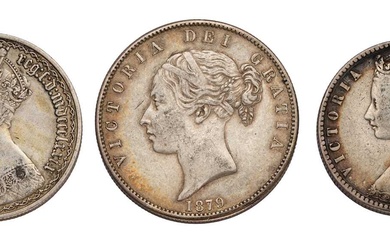 Victoria, Halfcrown 1879 (S.388) very fine; together with, 'godless' florin...