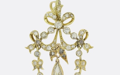 Victorian Diamond Drop Pendant