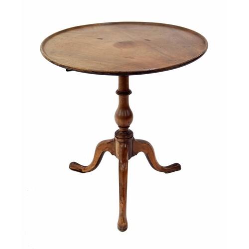 Victorian mahogany circular tripod occasional table, the til...