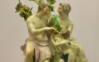 Vienna - A Mythological group representing Paris and Helen - Porcelain - Second half 18th century