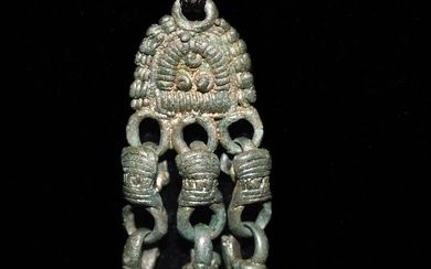 Viking Era Bronze, copper alloy Finno-Ugric White Bronze Pendant - 55 mm (No Reserve Price)
