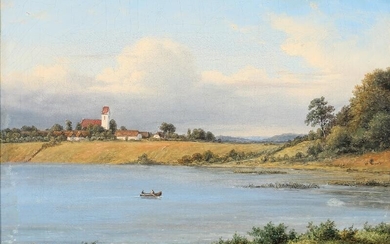 Vilhelm Kyhn (b. Copenhagen 1819, d. Frederiksberg 1903) A Danish landscape with...