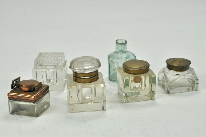 Vintage Glassware - Group of vintage inkwells.