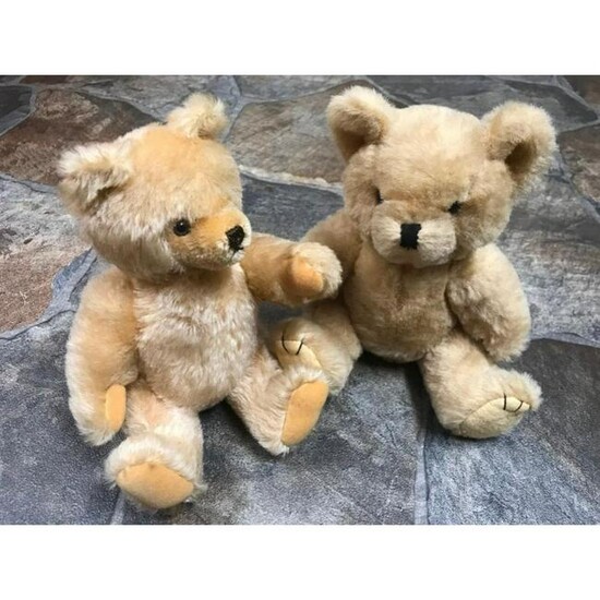 Vintage Pair of Steiff Teddy Bears