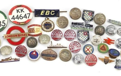 Vintage automobilia and railwayana badges and buttons