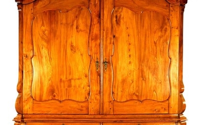(-), Fruit wood veneer on oak Dutch cabinet,...