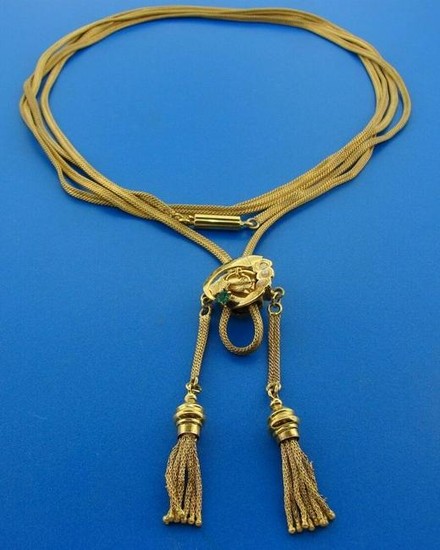WOW Victorian Snake Chain Gold Plate with 10k Yellow