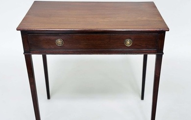 WRITING TABLE, George III period mahogany with full width dr...