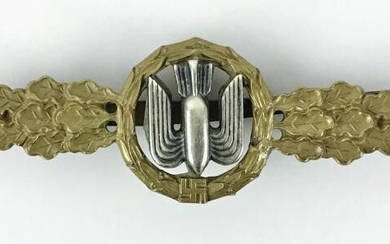 WW2 German Luftwaffe Bomber Clasp, Gold