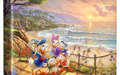 Walt Disneys DONALD and DAISY DUCK with FAMILY Canvas Art by THOMAS KINKADE Studios