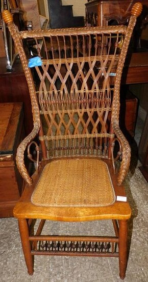 Wicker Arm Chair By Haywood Bros. & Co (As Is)