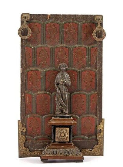 Wooden carved & nbsp; monastery panel polychrome