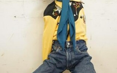YOUNG BOY MANNEQUIN CLOTHED IN VINTAGE LEVIS SELVEDGE