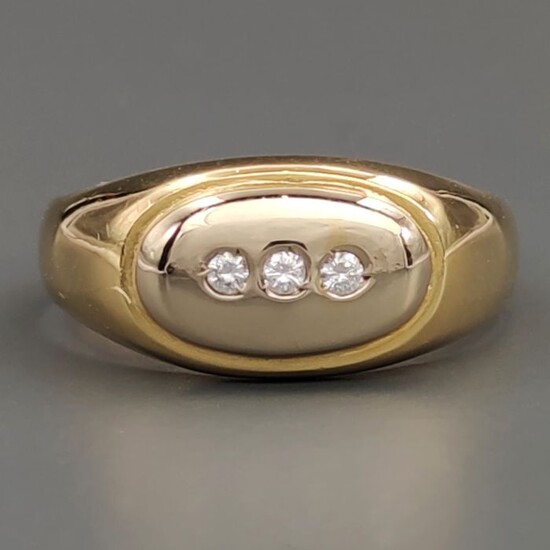 Yellow gold - Ring - 0.09 ct Diamond