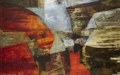Zoe Benbow, British b.1963 - Vertigo, 2006; mixed media and oil on canvas, signed, titled and dated on the reverse 'Zoe Benbow Vertigo 2006', 213.4 x 182.9 cm (unframed) (ARR)