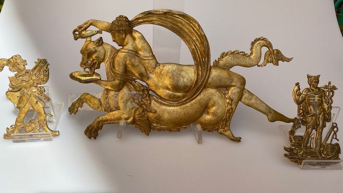 friezes (3) - Bronze (gilt) - 18th century