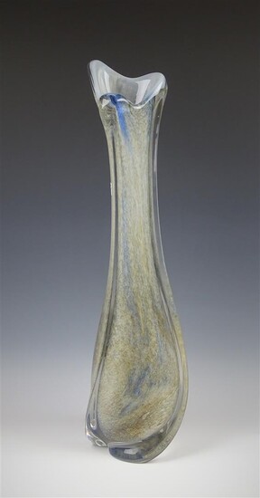 (-), grote dikwandige glazen vaas, h. 70 cm...