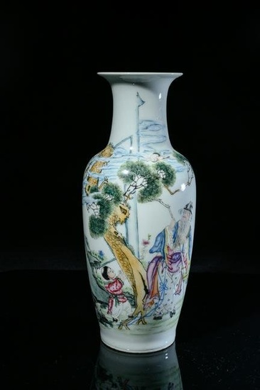 pastel figure vase