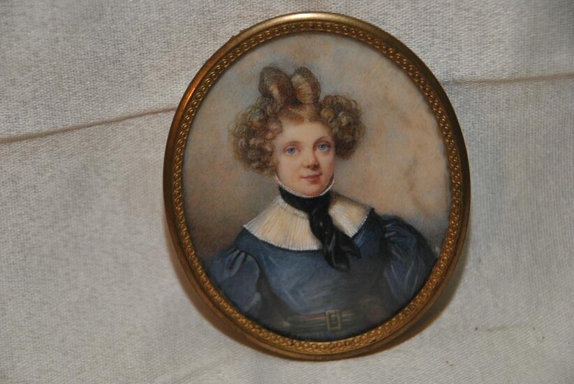 portrait miniature of a lady