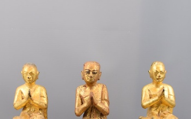 three worshipers of Buddha - Burma - Myanmar