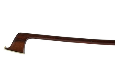 A French Violin Bow, c. 1840 Round stick in...