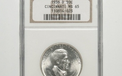 1936-D Cincinnati Commemorative Half Dollar, NGC MS65.