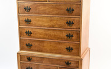 CHIPPENDALE STYLE TALL CHEST OF DRAWERS