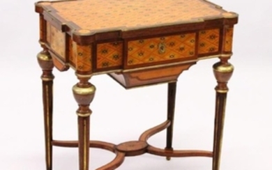 A GOOD 19TH CENTURY FRENCH PARQUETRY AND ORMOLU WORK