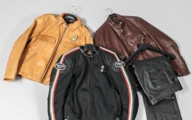 Three Vanson Leathers Motorcycle Jackets, two leather, one nylon mesh; together with pair of Vanson Leathers leather motorcycle pants.P