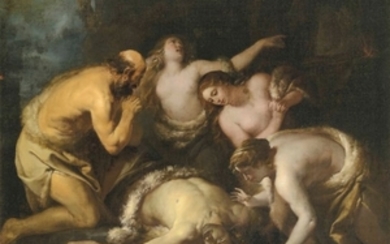 Orazio de Ferrari (Voltri 1606-1657 Genoa), Adam and Eve mourning the death of Abel (?) or The Death of Phaeton