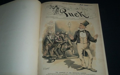 1888-1889 PUCK MAGAZINE BOUND VOLUME NO. 24 - GREAT