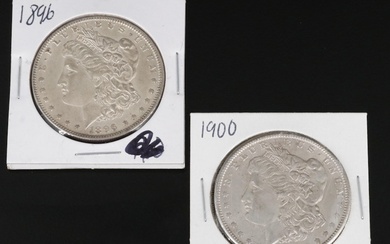 1896 and 1900 Morgan Silver Dollars