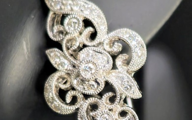 18K Gold and Diamond Art Deco Earrings