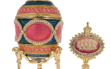 1914 Mosaic Royal Imperial Trinket Jewel Box Egg