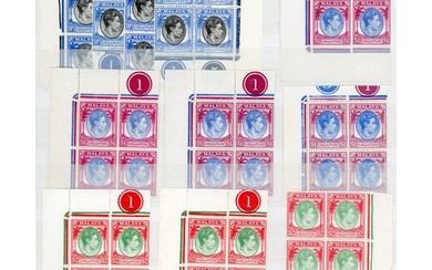 1949-52 perf 17½ x 18 multiples mint 1c x 29 with two ...