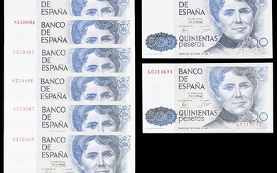 1979. 500 pesetas. (Ed. 476 y 476a). 23 de octubre,...