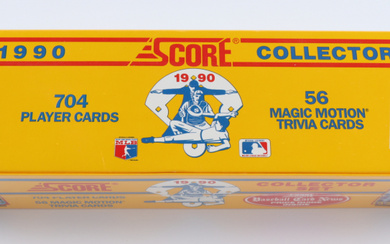 1990 Score Baseball Complete Set of (704) Cards with Bo Jackson #697 FB/BB, Sammy Sosa #558 RC, Frank Thomas #663 RC, Bernie Williams #619 RC