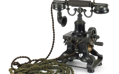 19th century Skeleton telephone by Ericsson, the cast
