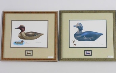 (2) Massachusetts duck stamp prints. One is Bob