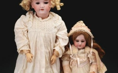 Lot of 2: Bisque Head Early 20th Century Dolls.