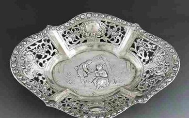 20th Century Rococo Rose Sterling Silver Compote