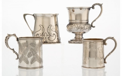 25068: Three Silver Cups and One Coin Silver Cup, 1837
