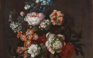 268 Attribué à Pieter CASTEELS (1684 - 1749) Nature morte aux fleurs Toile Hauteur :...